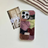 Popxstar  High Quality Exquisite Multiple Colors Velour Heart Pattern Case for iPhone 17 13 14 15 16 Pro Max 11 12 7 8 Plus 16e XS X Cover