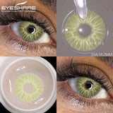 Popxstar Colored Contact Lenses for Eyes 1Pair/2Pcs Yearly Natural Blue Lenses Cosmetic Soft Beautyful Pupils Gray Eye Contacts