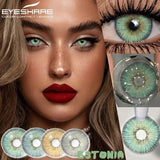 Popxstar  1 Pair Colorful Contact Lenses for Eyes Fashion Blue Eye Lenses Green Lenses Gray Eye Contacts Yearly Lens Eye Contact