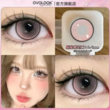 Popxstar 2PCS New Green Prescription Contact Lenses Fashion Pupils Cosmetics Eye Color Lenses Myopia Colored Contact Lenses Blue