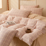 Popxstar  Winter Flannel Solid Color Duvet Cover for Winter Soft Warm Keep Warm Bed Quilt Covers Milk Velvet Queen King Bed Home Textiles