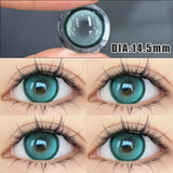 Popxstar  2Pcs New Colored Contact Lenses with Prescription Myopia Degree 0.00- 8.00 Grey Purple  Lens Eye Beauty Pupil Soft Lens