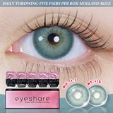 Popxstar Contact Lenses for Eyes 1 Day Daily Lens High Wearing Comfort Lenses Brown Lenses Fashion Blue Contacts 10 Pcs/5Pair