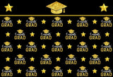Popxstar Graduation Backdrop Congrats Gold Class of Grad Photocall Decoration Photography Background Photo Banner
