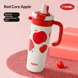 Cute and Energetic Ice Cup High Appearance Level for Girls Large-capacity Car Water Cup Portable Giant Straw Insulated Cup