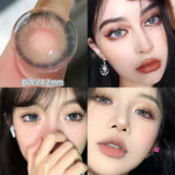 Popxstar  2pcs/pair Gray Colored Contact Lenses for Eyes Beauty Purple Halloween Makeup Lens Natural Look Brown Blue Big Eye Lens