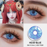 Popxstar  1pair/2pcs Colored Contact Lenses for Eyes Pink Contacts Purple Lenses Cosplay Contact Lenses Yearly Fashion Eye Lenses