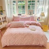 Popxstar  Floral Printed Duvet Cover 1Piece- 100% Cotton Luxury Bedding, Pre-Washed for Softness, for Bedroom Decor - Zipper Closure