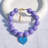 Adjustable Oval Shape Pearl Cat Necklace for Small Dogs And Puppies Pet Jewelry Collar for Wedding Party Accessories