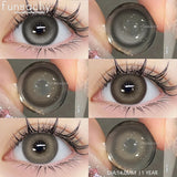Popxstar  1Pair New Brown Contact Lenses Beauty Fashion Pupils Eye Color Lenses Colored Contact Eye Lenses Yearly Cosmetic Pupils