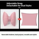 1pc Ergonomic Car Headrest Lumbar Neck Pillow - Comfortable Polyester, Enhances Driving Experience