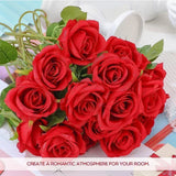 Popxstar 100 Pieces Artificial Roses Flowers Fake Silk Roses Bouquet for Table Centerpiece Vases Wedding Party Decor