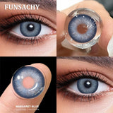 Popxstar  1 Pair Dark Black Color Contact Lenses for Eyes Natural Brown Grey Eye Contacts Beautiful Pupils Makeup Lens Yearly Use
