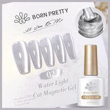 Popxstar 10ml Rainbow Purple Water Light Cat Magnetic Gel Nail Polish Shining Sliver-light Holographics Semi Permanent UV Gel
