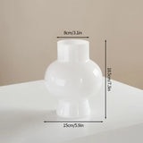 Popxstar Glass Flower Vase Creative Vase Decorative Hydroponic Flower Container Nordic Style Flower Vases Desktop Flower Bottle Decor