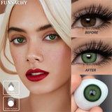 1 Pair Colored Contact Lenses for Eyes Blue Pupil Beautiful Eye Contacts Natural Soft Brown Gray Lenses Yearly Cosmetic