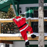 Popxstar New Christmas Decoration Hanging Santa Claus Plush Suit Climbing Window Balcony Roof Chimney Hanging Santa Holiday Decorations