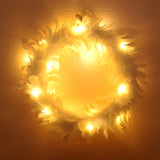 Popxstar White Wreath Christmas Decoration Hanging Ornaments for Door Wall