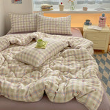 Popxstar  100% Cotton Bedding Set Cartoon Cute Animals Duvet Cover Set Bed Linen Flat Sheets Set 2 Pillowcases Single Double Queen Size