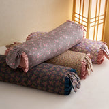 Popxstar  1Pc Floral Ruffles Yoga Cervical Pillow Pure Cotton Buckwheat Pillow Health Care Stick Pillow Cervical Physiotherapy Neck Pillow