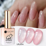 popxstar UR SUGAR 15ml Jelly Milky White Translucent Color Gel Polish Semi Permanent UV Gel Nail Art Soak Off Gel Varnish Latest Fashion