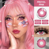 Popxstar  Cosplay Vampire Red Contact Lenses Anime Cosplay Halloween Lenses Cosmetic Colorful Multicontacts White Black Softlens
