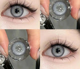 Popxstar Color Contact Lenses 2Pcs New Product Myopia Degree 0 to -8.00 Cosplay Contact Lens Green Grey Iris Style  Soft Lens