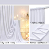Popxstar 2PCS Sage green Backdrop Curtain for Party Wedding Wrinkle Free Photo Curtains Backdrop Drapes Fabric Decoration for Baby Shower