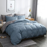 Popxstar 2/3pcs Set Soft Bedding Duvet Cover Set Green/Blue Light-weight Comforter Cover with Zipper Closure, Envelop Pillowcase