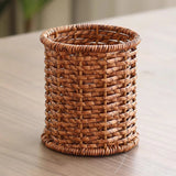 chopsticks fork spoon storage basket Hand woven imitation rattan retro waterproof mold-proof kitchen home Small item storage