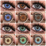 1 Pair Color Contact Lenses for Eyes Color Eye Lens Brown Eye Lenses  Gray Pupils Lens Yearly Black Contacts