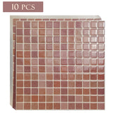 10/30 PC Self-Adhesive Wall Tile Kitchen Backsplash  Suitable for Kitchen Wall Decoration Square 10.5" x 10.5" 3D Mosaic Style