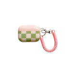 Popxstar Checkerboard Lattice Earphone Charging Cute Cover for AirPods 1 2 3 Pro Wireless Earphone Bling Bracelet Chain Case Gift