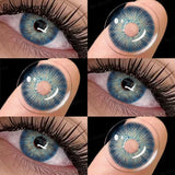 Popxstar Colored Contact Lenses 0~-6.00 Degree 1Pair Y2K Fashion Lenses for New User,Korean Green Contact Lenses for Eyes