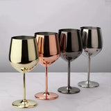 Popxstar  Stainless Steel Wine Glass Champagne Whiskey Wine Glasses 500ml Large Capacity Anti Drop Creative Wine Glass for Home Use