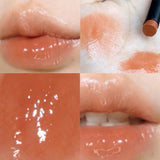 Popxstar Red Lip Tint Black White Tube Lipstick Light Watery Lip Glaze Soft Mist Lip Gloss Moisture Lipstick 1pcs Mirror Watery