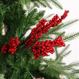 Popxstar 50/1branch Christmas Artificial Berries Stem Red Holly Berry Fake Flowers Plant for Xmas Tree New Year Party Home Decor Ornament