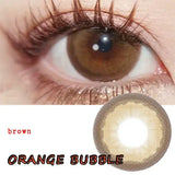 Popxstar 14.50mm Soft Contacts Lenses with Power for Eye Colors Dolly Eyewear Accessories линзы для глаз цветные Orange Bubble