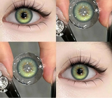Popxstar Color Contact Lenses 2Pcs New Product Myopia Degree 0 to -8.00 Cosplay Contact Lens Green Grey Iris Style  Soft Lens