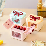 Popxstar  Dopamine Lipstick Storage Box with Lid Partition Rack Desktop Makeup Organizer Boxes Bow Cosmetic Storage Box Home Storage Gifts