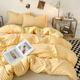 Popxstar Skin-friendly Quilt Cover Plaid Style Duvet Covers Double Side Bed Cover постельное белье Home Comforter Covers(No Pillowcase)