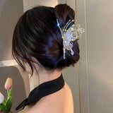 Popxstar Metal Butterfly Hair Clip For Women Latest Niche Design Grasp Folder Shark Clip Hair Accessories Female