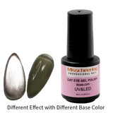 Popxstar Laser Rainbow Cat Eye Gel Magnetic Nails Polish Reflective Sparkling Glitter Gel Can Be Use on Any Color Nail Accesorios