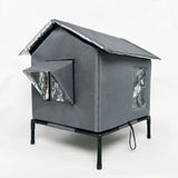 Dog Sleeping Bed Waterproof Outdoor Cat Tent Warm Folding Cooling Dog Cave Raised Base Moisture-proof Pet Condos Balcony