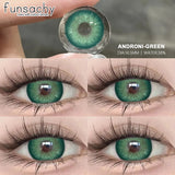 1 Pair Gray Color Contact Lenses Beautiful Pupils for Eyes Korea Fashion Brown Lenses Natural Softlens 0.00 Degree Lens