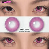 Popxstar Anime Lenses for Eyes y2k Pink Lenses Korean Style Fashion Lenses for Halloween Purple Eye Contacts 1 Pair Red Lenses