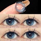 2pcs Yearly Blue Anime Color Contact Lenses with Diopter Myopic Students Natural Lenses Beautiful Fashion Ladies Free Shipping