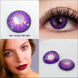 Popxstar Myopia With Diopter Lenses Cosplay Color Contact Lenses For Eyes Brown Blue Red Green Halloween Yearly Use 2pcs/pair