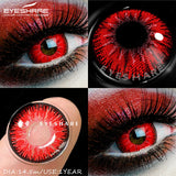1 Pair Colored Contact Lenses for Cosplay Red Anime Eyes Lenses Halloween Blue Eyes Contact Yearly Green Beauty Lenses