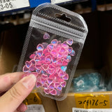 Popxstar 100pcs Clear Crystal Rhinestones Jewelry 3D Love Heart Nail Charm for Nail Art Decoration Clear Resin Valentine's Day Nail Parts